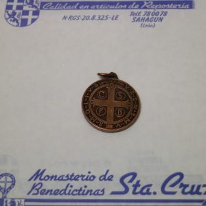 MEDALLA DE SAN BENITO BRONCE GRANDE- Monjas Benedictinas Monasterio Santa Cruz Sahagún