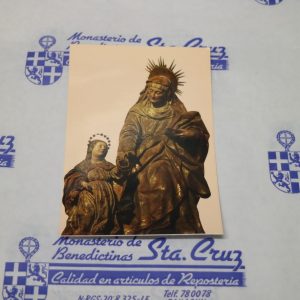 POSTAL MUSEO SANTA ANA CON LA VIRGEN NIÑA -Monjas Benedictinas Monasterio Santa Cruz Sahagún