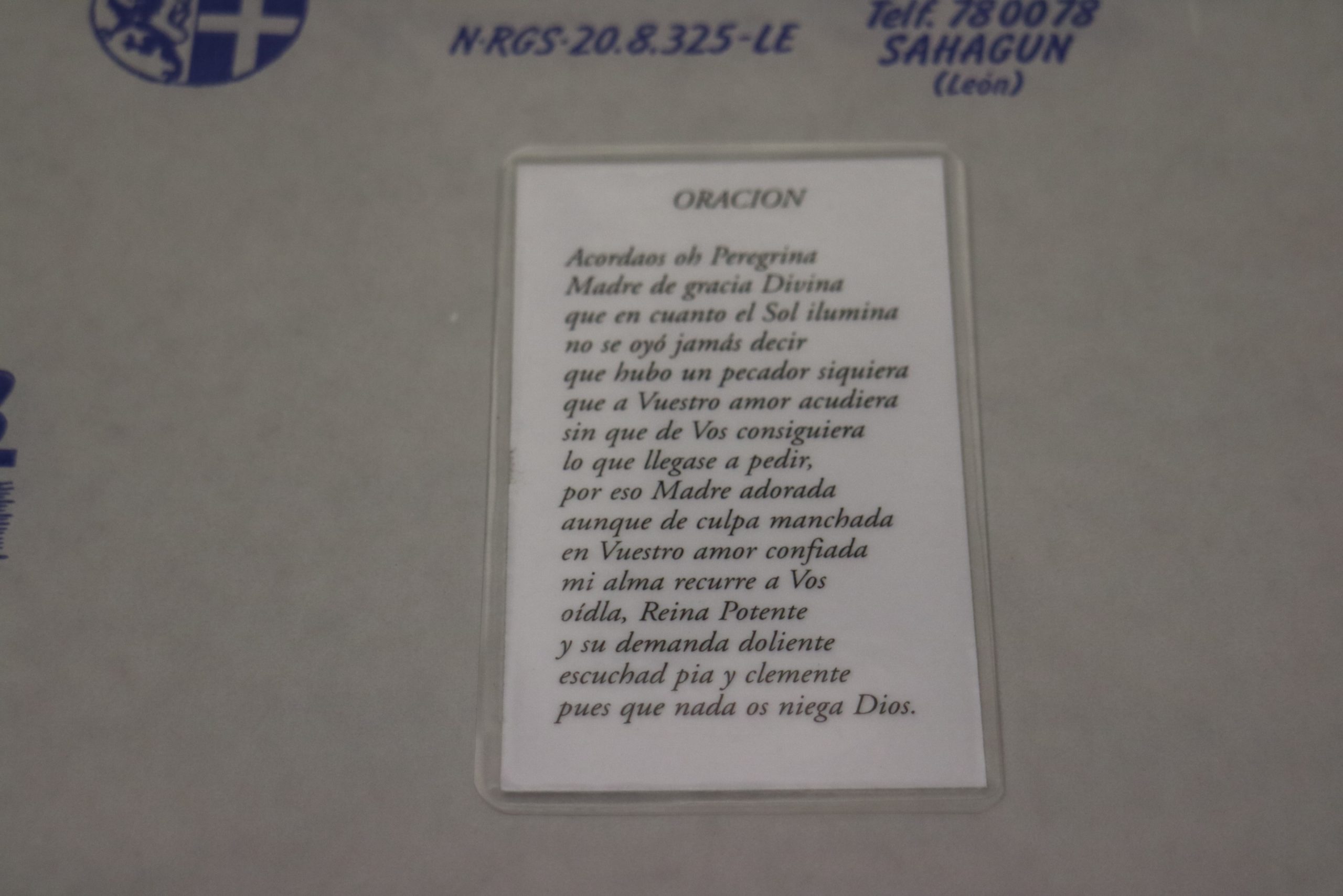 ESTAMPA VIRGEN PEREGRINA 1- Monjas Benedictinas Monasterio Santa Cruz Sahagún - Imagen 3