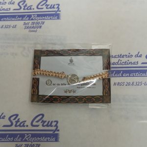 MEDALLA SAN BENITO MACRAMÉ- Monjas Benedictinas Monasterio Santa Cruz Sahagún